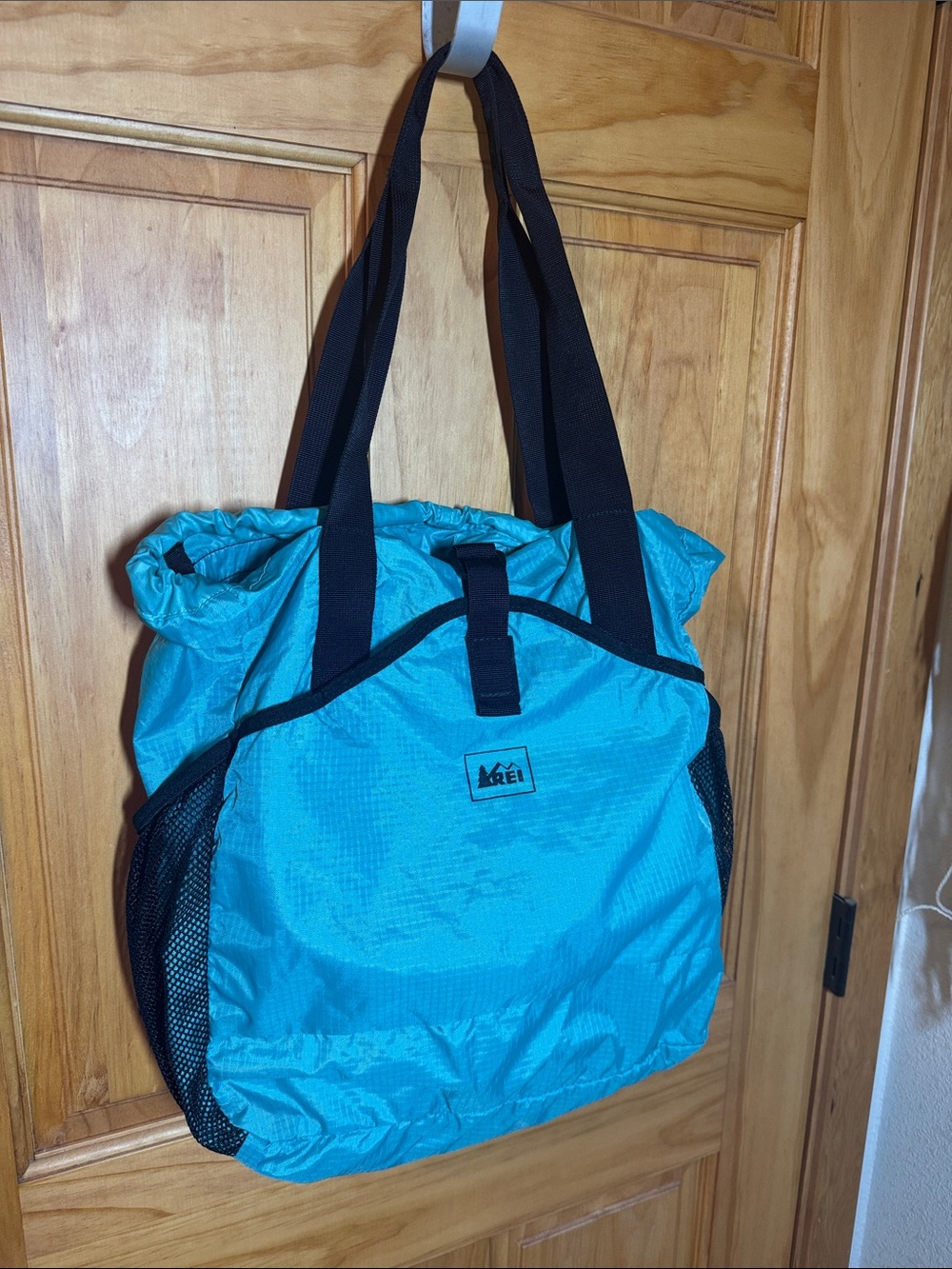 Vintage REI Nylon Teal Green Travel Overnight Hiking Bag
